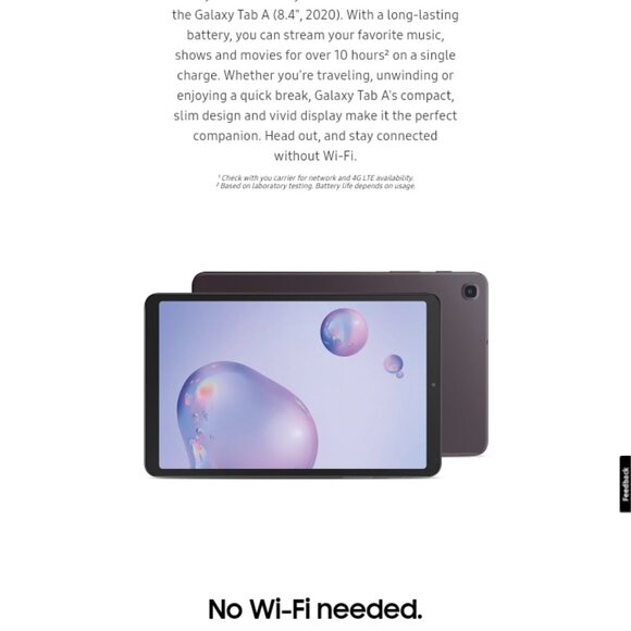 UNUSED SAMSUNG TAB A TABLET. NETWORK UNLOCKD. REQUIRES FRP BYPASS AND SIM TRAY. - Picture 11 of 15